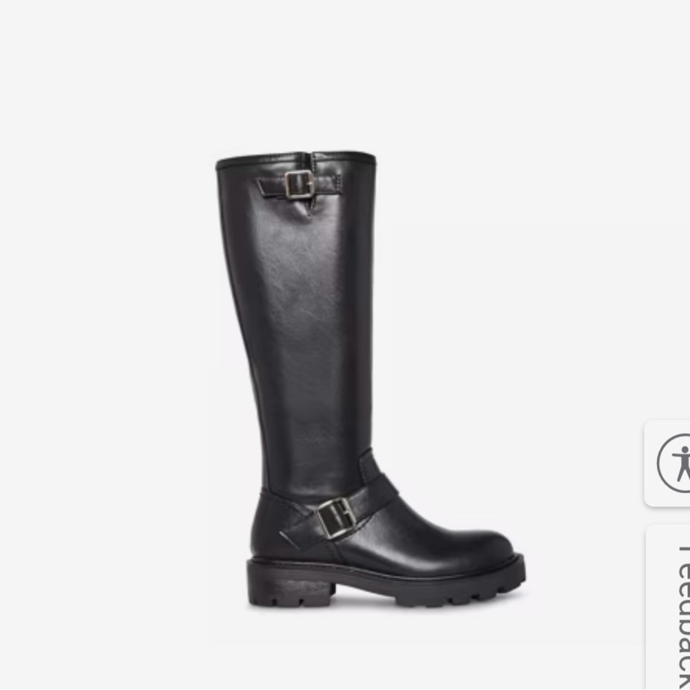 Madden Girl Black Tall Combat Moto Boots - Picture 4 of 16